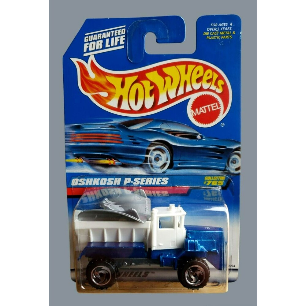 Vintage 1998 Hot Wheels OSHKOSH P-SERIES SNOW PLOW Blue #765 MAINLINE ORSB Blade